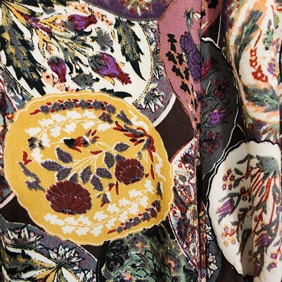 Umgee boho oversized short dress / tunic top V cut out back woman's size medium - Picture 4 of 12